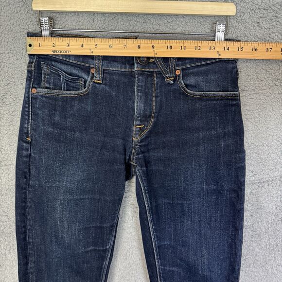 Volcom Jeans Men 29x27 Blue Vorta Slim Straight Denim‎ Mid Rise Casual Stretch - Picture 4 of 11